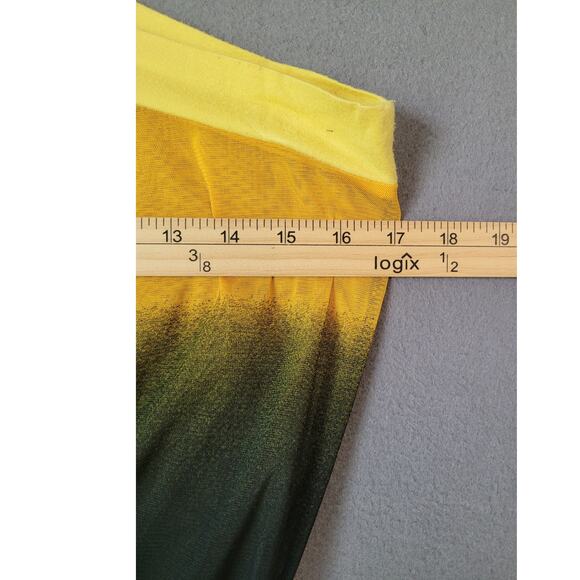 Y2K Ombre Butterfly One Shoulder Top Yellow Black Vintage Small - Picture 6 of 8